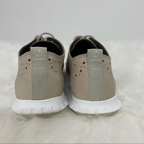 Cole Haan “Zerogrand” Wingtip Oxford Sneakers, Beige and White, Size 6.5 - Picture 6 of 8